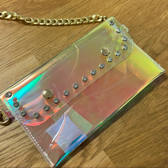 Holographic Clear Small Clutch Purse - Picture 3 of 5
